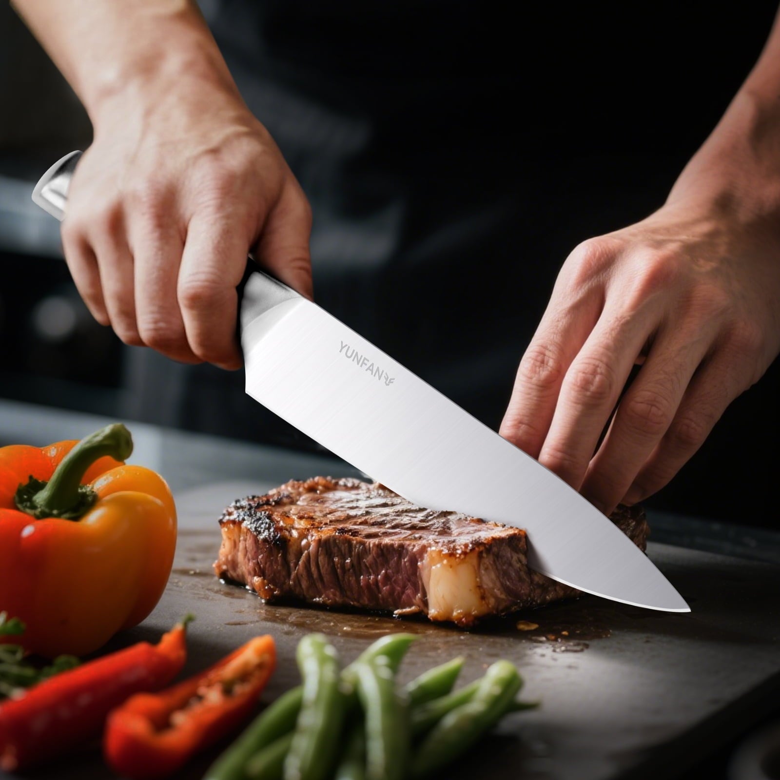 Yunfan Professional Kitchen Knives, Sharp Knives High Carbon Stainless Steel
